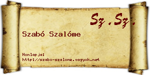 Szabó Szalóme névjegykártya